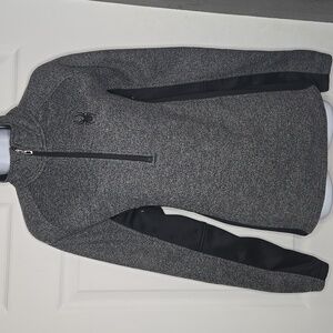 Spyder Black & Gray Fleece Jacket Women's M